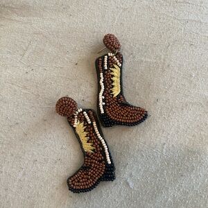 Cowboy boot earrings! Back is missing on one